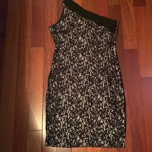 One  shoulder lace dress